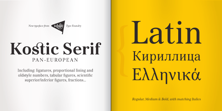 폰트 Kostic Serif